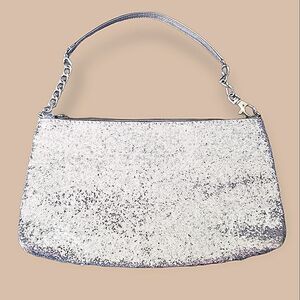 SILVER Sparkly Handbag